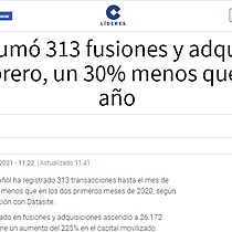 Espaa sum 313 fusiones y adquisiciones hasta febrero, un 30% menos que hace un ao